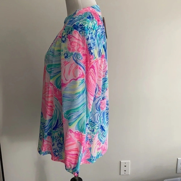•Lilly Pulitzer• Beach Please Elsa Silk Blouse NWT - Picture 6 of 8